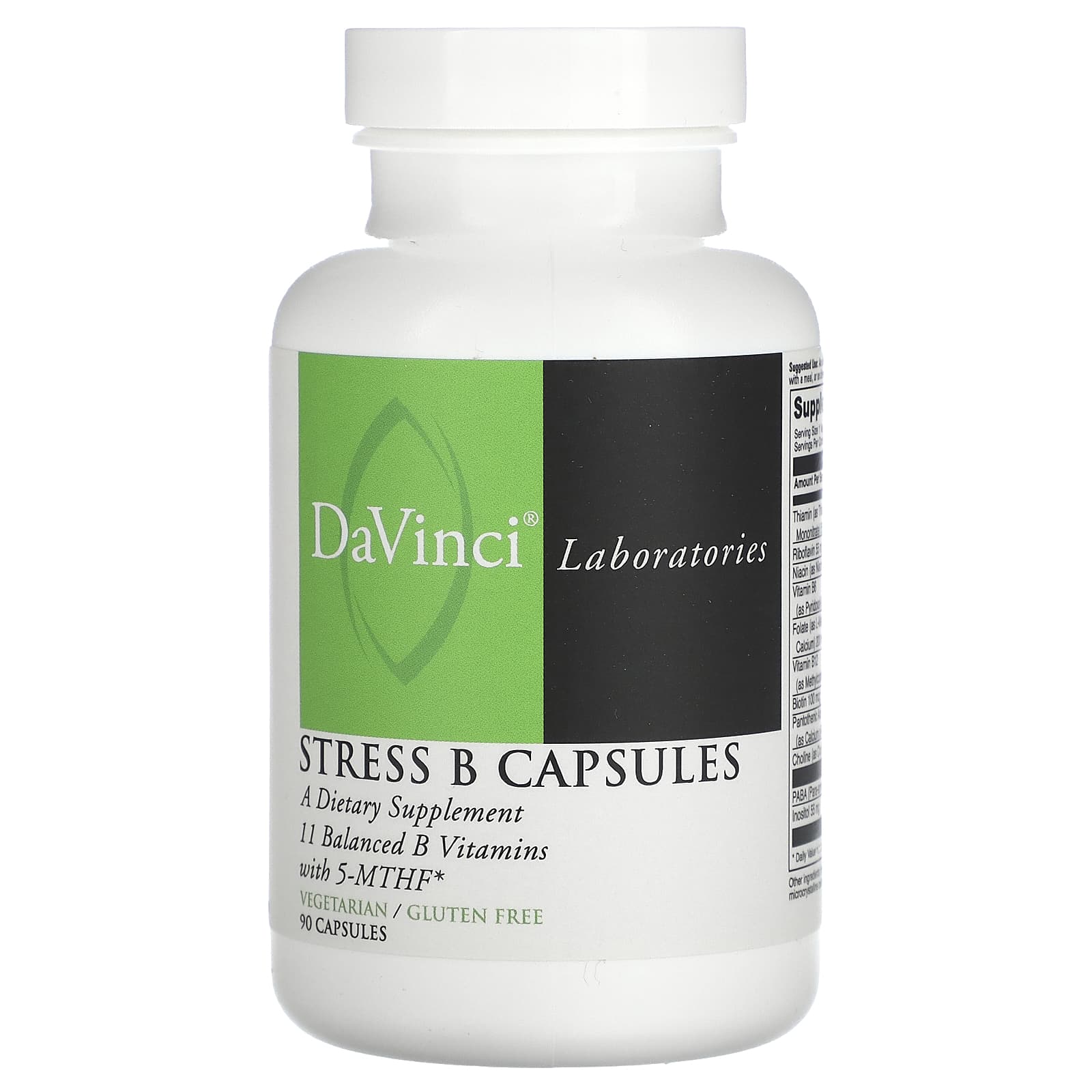 DaVinci Laboratories Stress B Capsules - 90 Capsules for Anxiety Relief - Image 1