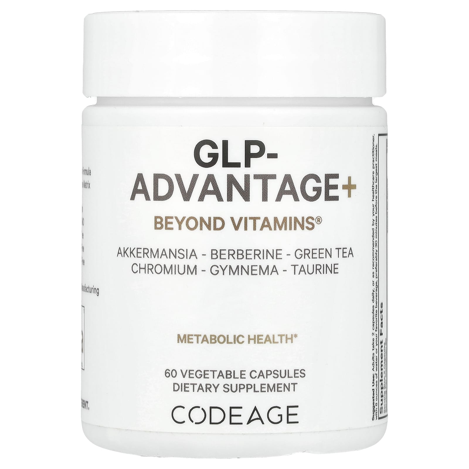 Codeage GLP-Advantage+ Beyond Vitamins for Weight Management & Metabolic Health 60 Capsules - Image 1
