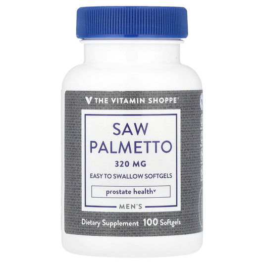 The Vitamin Shoppe, Men's Saw Palmetto, 320 mg, 100 Softgels - Image 1