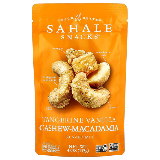 Sahale Snacks, Glazed Mix, Tangerine Vanilla Cashew-Macadamia, 4 oz (113 g) - Image 1
