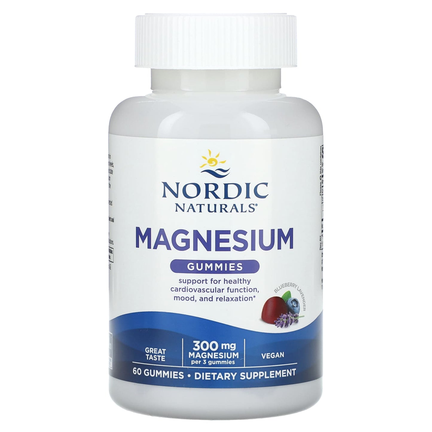 Nordic Naturals, Magnesium Gummies, Blueberry Lavender, 60 Gummies (100 mg per Gummy) - Image 1
