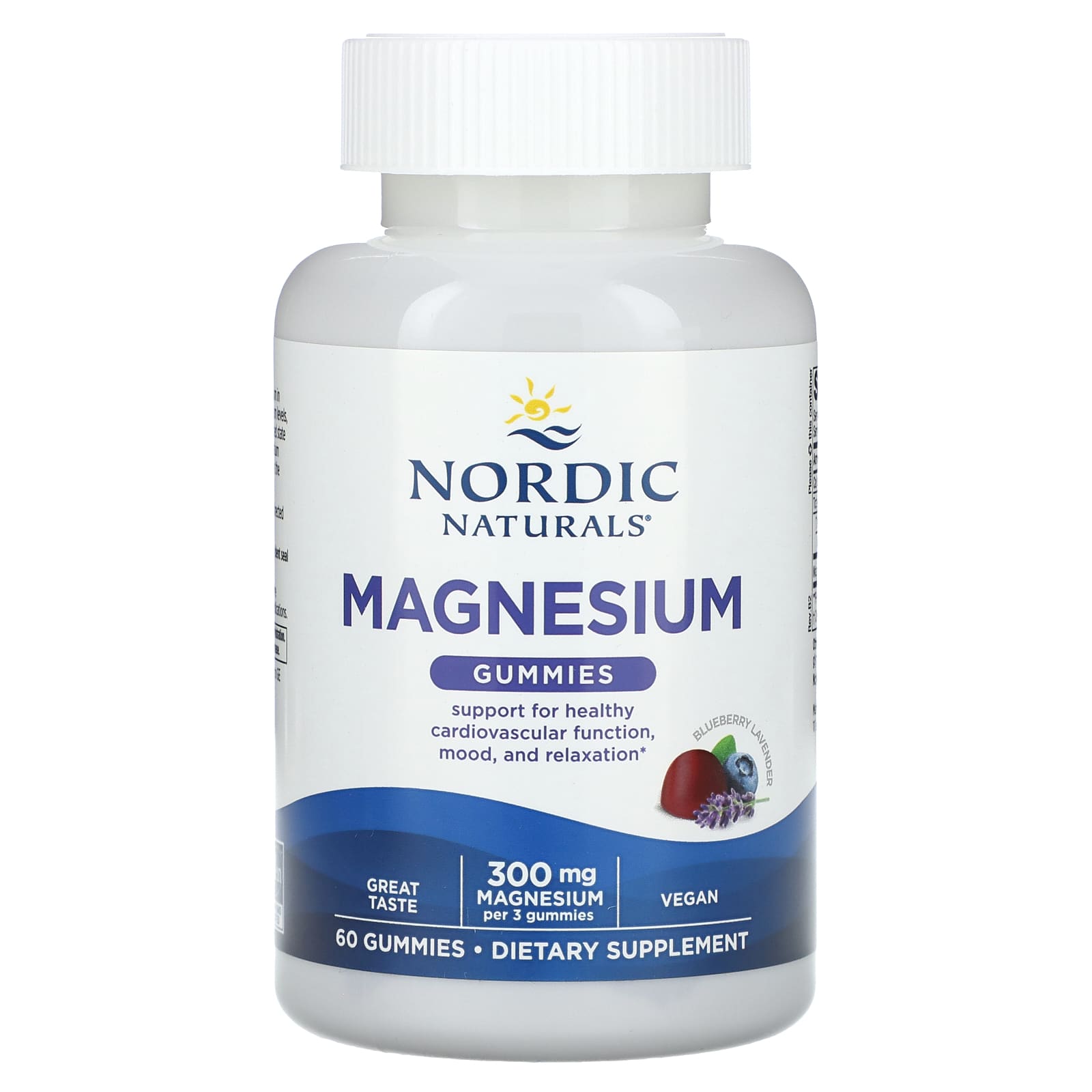 Nordic Naturals, Magnesium Gummies, Blueberry Lavender, 60 Gummies (100 mg per Gummy) - Image 1