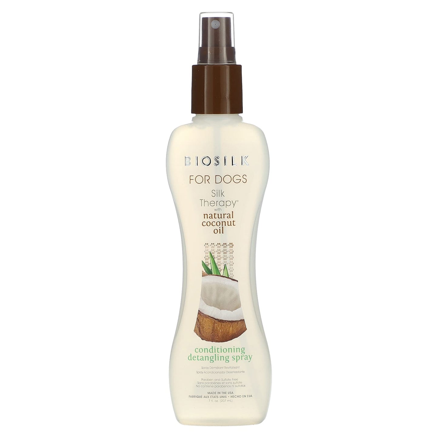 BioSilk Natural Coconut Oil Detangling Spray for Dogs - 7 fl oz - Image 1