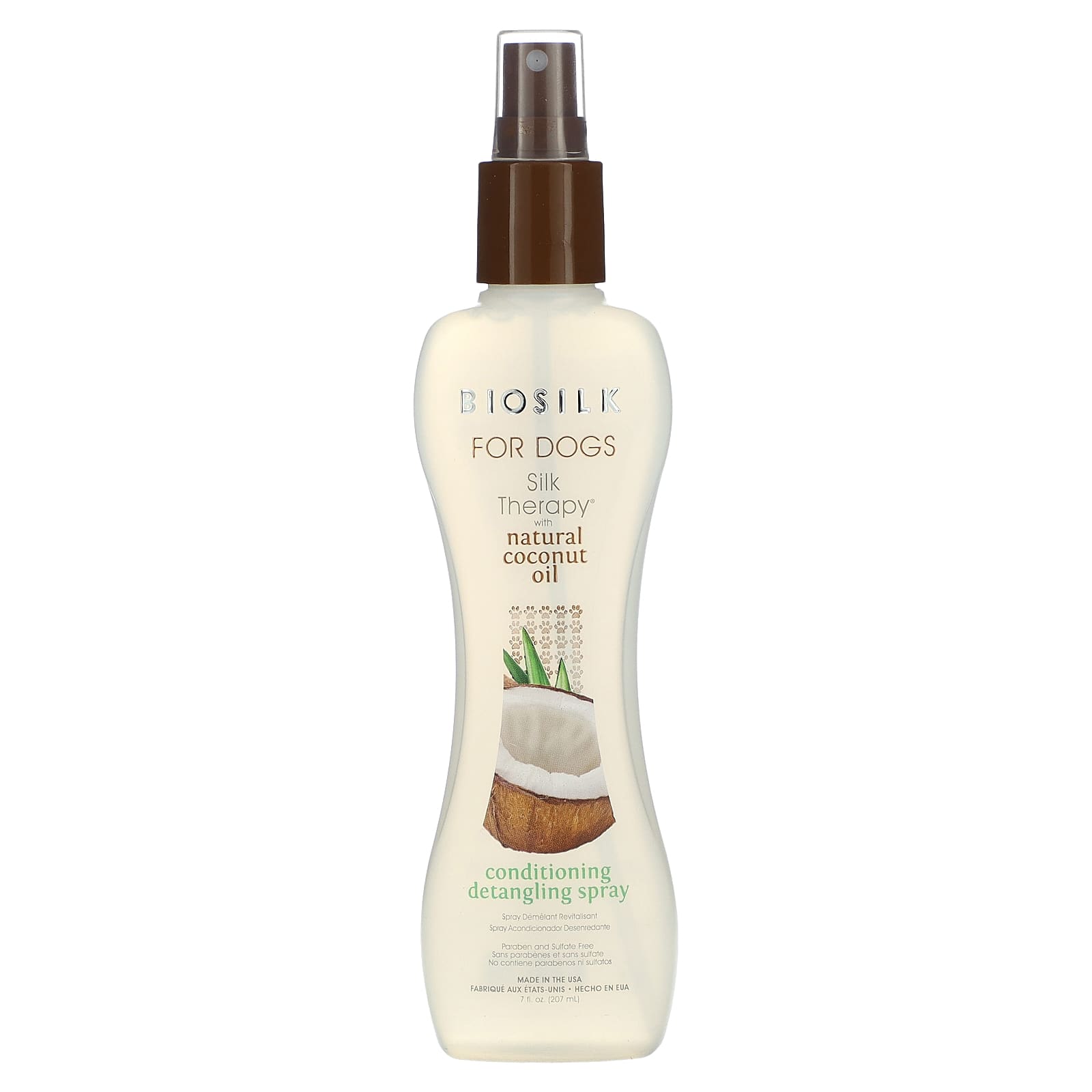 BioSilk Natural Coconut Oil Detangling Spray for Dogs - 7 fl oz - Image 1