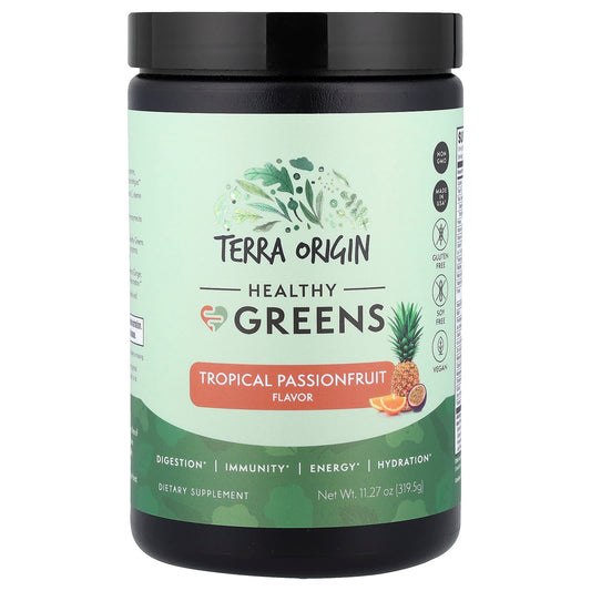 Terra Origin, Healthy Greens, Tropical Passionfruit, 11.27 oz (319.5 g) - Image 1