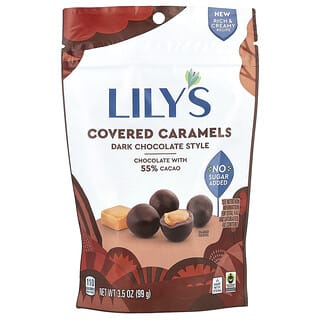 Dark Chocolate Caramels by Lily's Sweets, Stevia Sweetened, 3.5 oz