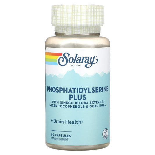 Solaray, Phosphatidylserine Plus, 60 Capsules - Image 1