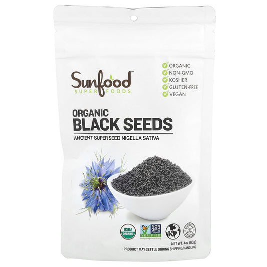 Sunfood, Organic Black Seeds, 4 oz (113 g) - Image 1