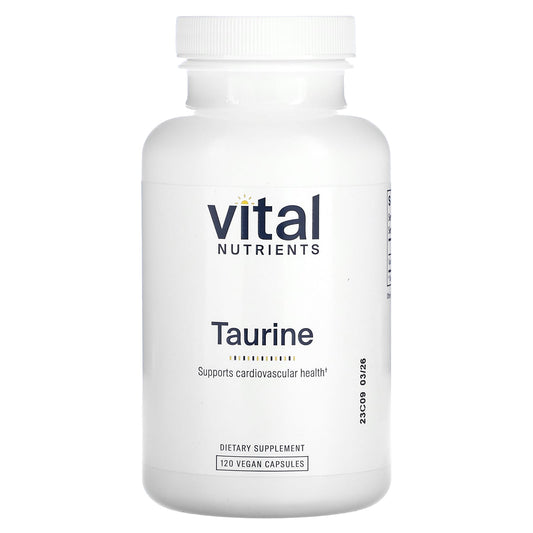 Vital Nutrients, Taurine, 120 Vegan Capsules (1,000 mg per Capsule) - Image 1