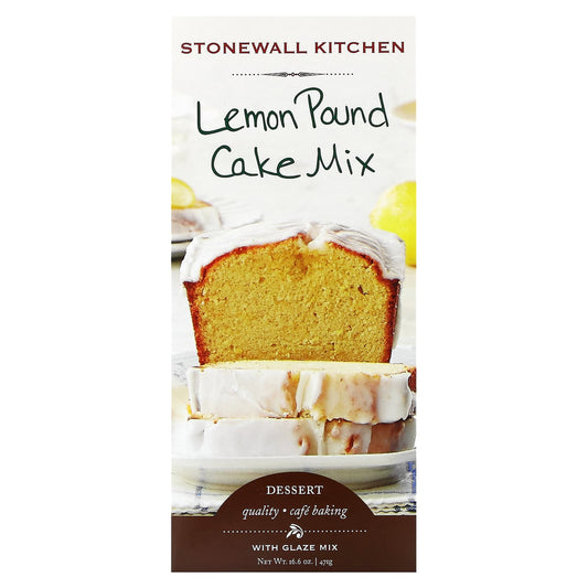 Stonewall Kitchen, Lemon Pound Cake Mix with Glaze Mix, 16.6 oz (471 g) - Image 1