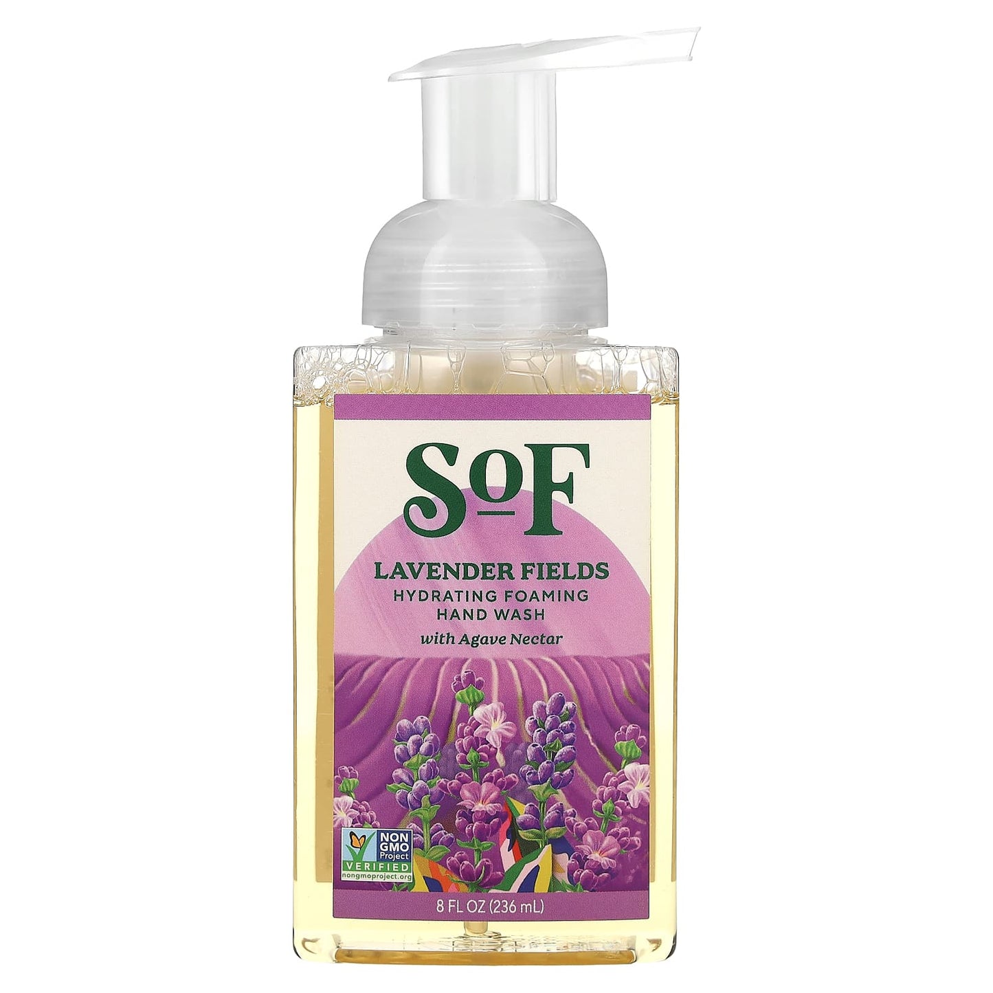 SoF, Hydrating Foaming Hand Wash, Lavender Fields, 8 fl oz (236 ml) - Image 1