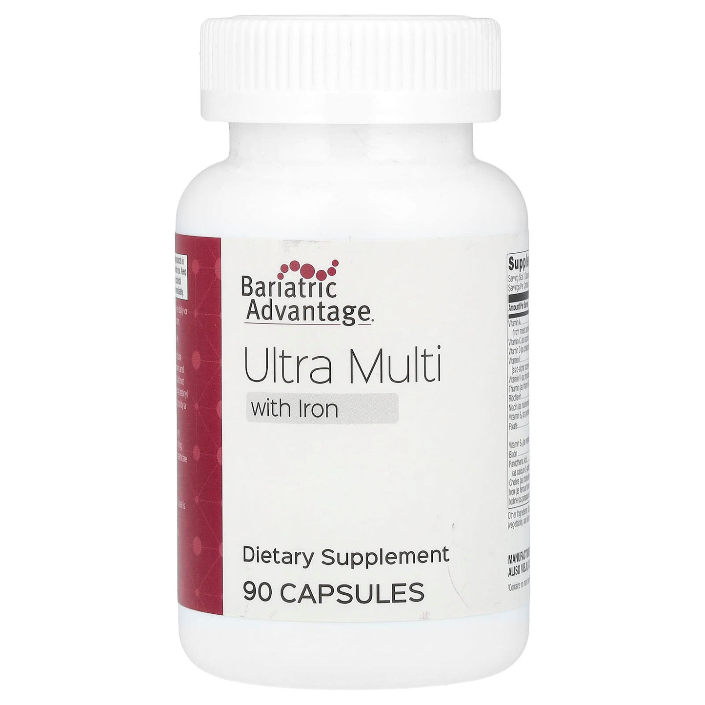 Bariatric Multivitamin with Iron, 90 Capsules | Non-GMO & Gluten-Free - Image 1