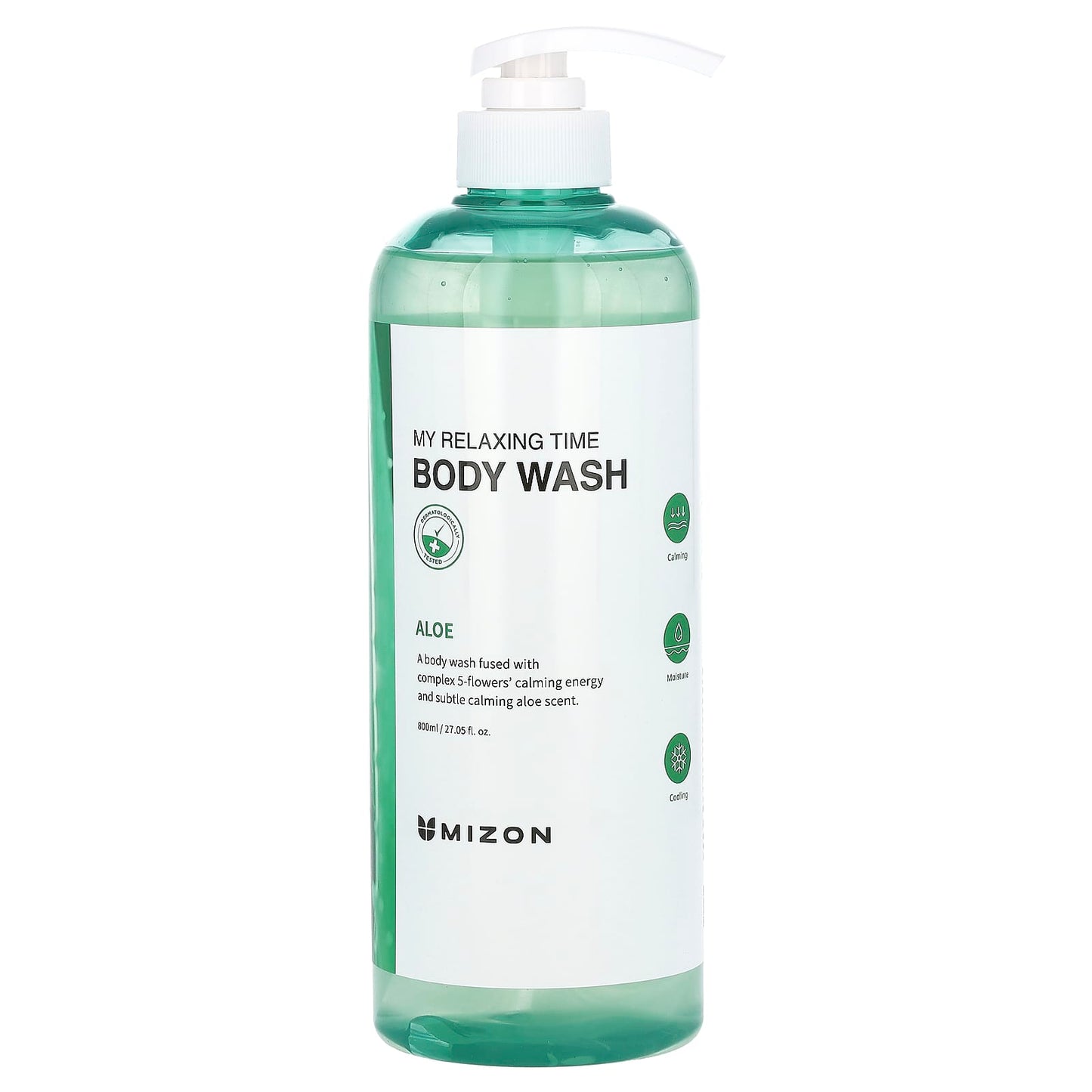 Mizon, My Relaxing Time Body Wash, Aloe , 27.05 fl oz (800 ml) - Image 1