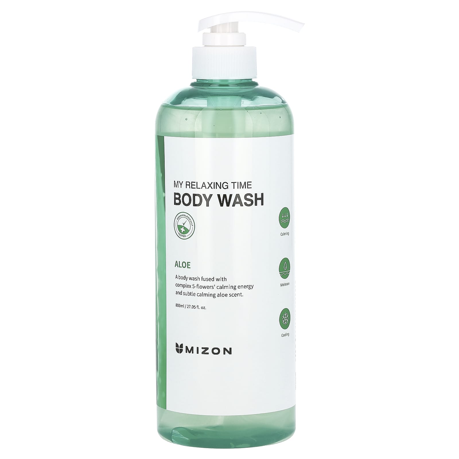 Mizon, My Relaxing Time Body Wash, Aloe , 27.05 fl oz (800 ml) - Image 1