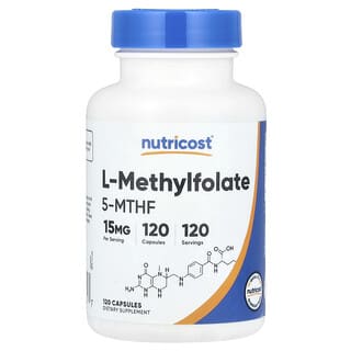 L-Methylfolate Supplement 15mg, 120 Capsules by Nutricost, Vegan & Gluten-Free
