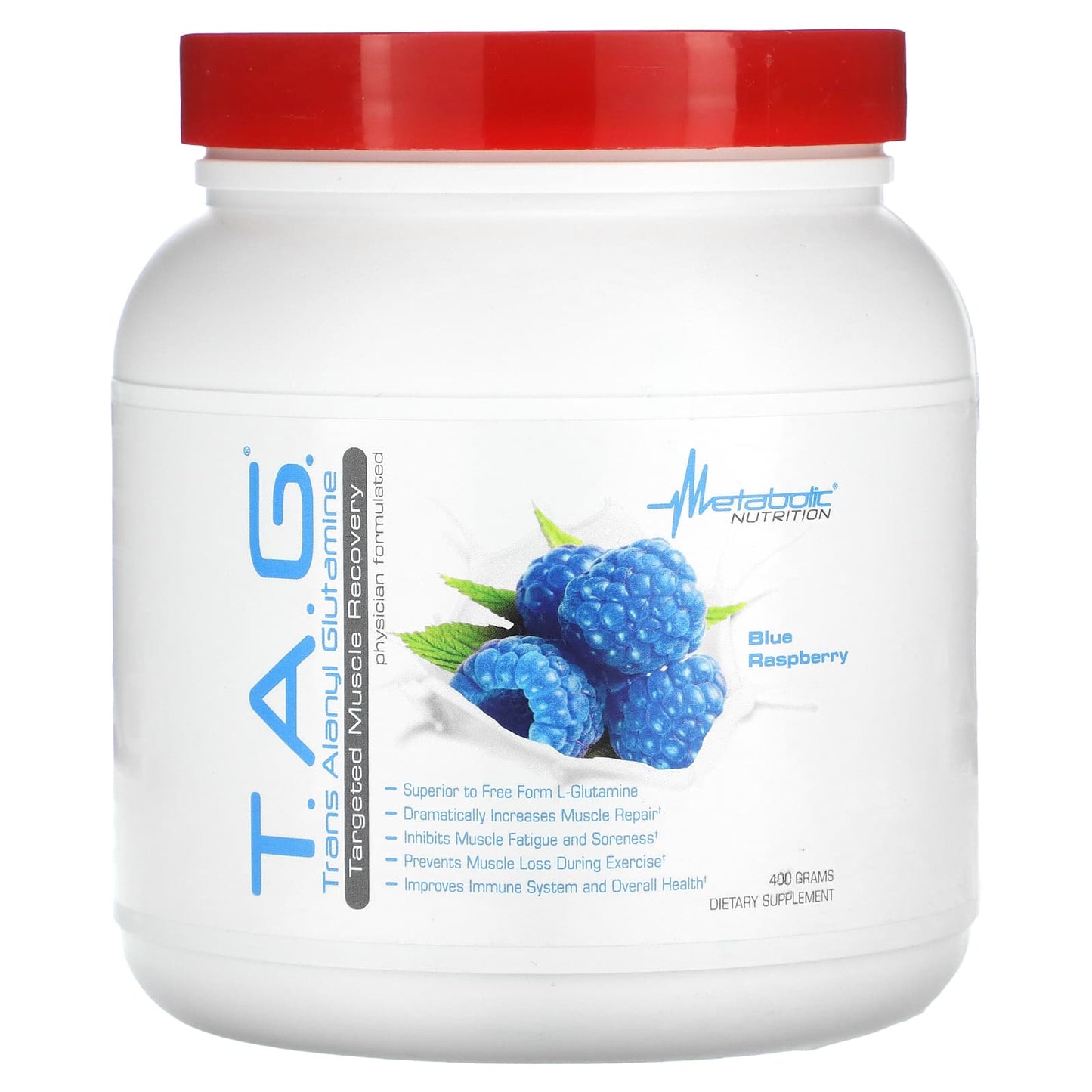 Metabolic Nutrition, T.A.G., Blue Raspberry, 400 g - Image 1