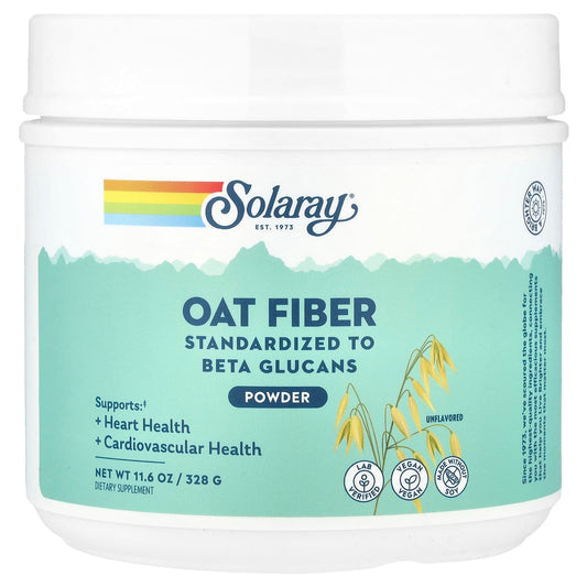 Solaray, Oat Fiber Powder, Unflavored, 11.6 oz (328 g) - Image 1