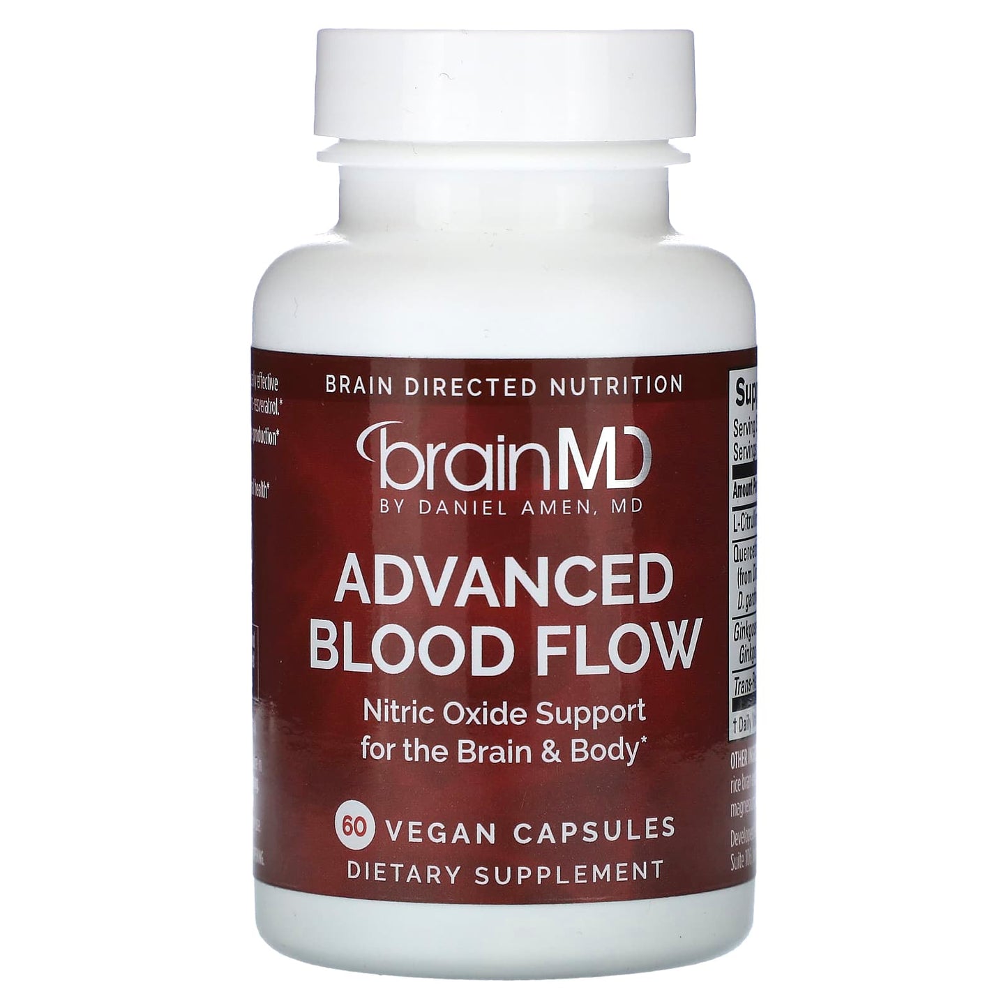 Boost Brain & Body with BrainMD Advanced Blood Flow, 60 Vegan Capsules - Image 1