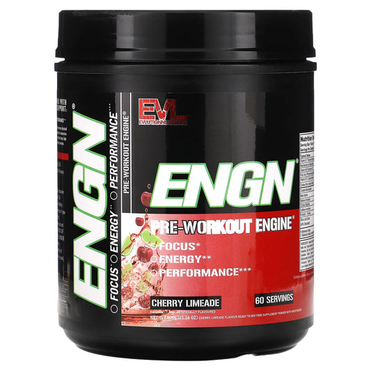 EVLution Nutrition ENGN Pre-Workout Cherry Limeade - Boost Energy & Focus - Image 1