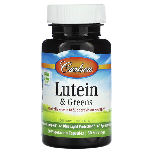 Carlson Lutein & Greens Vision Health Supplement, 30 Capsules - Image 1