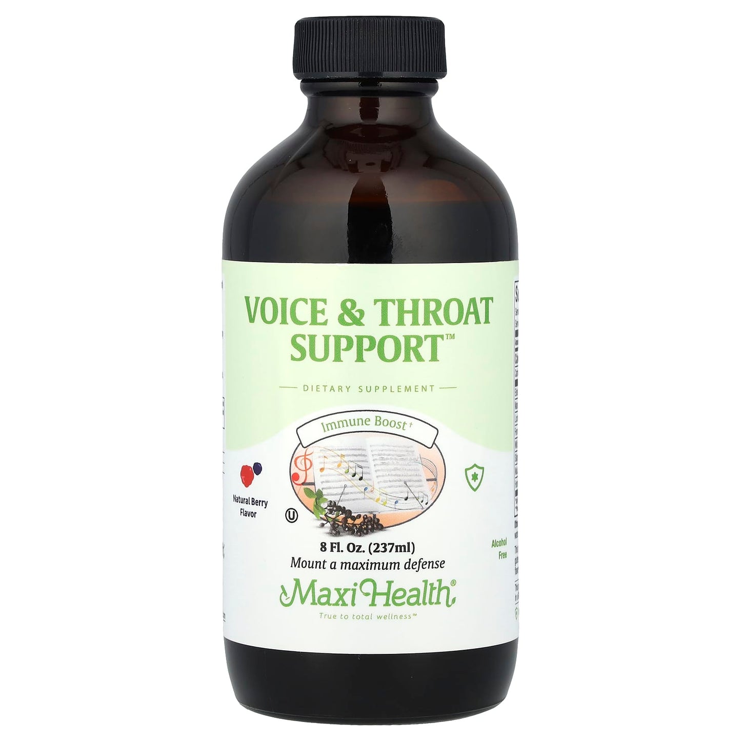 Maxi Health, Voice & Throat Support™, Natural Berry, 8 fl oz (237 ml) - Image 1