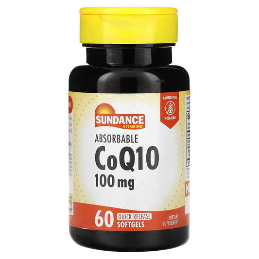 Sundance Vitamins, Absorbable CoQ10, 100 mg, 60 Quick Release Softgels - Image 1