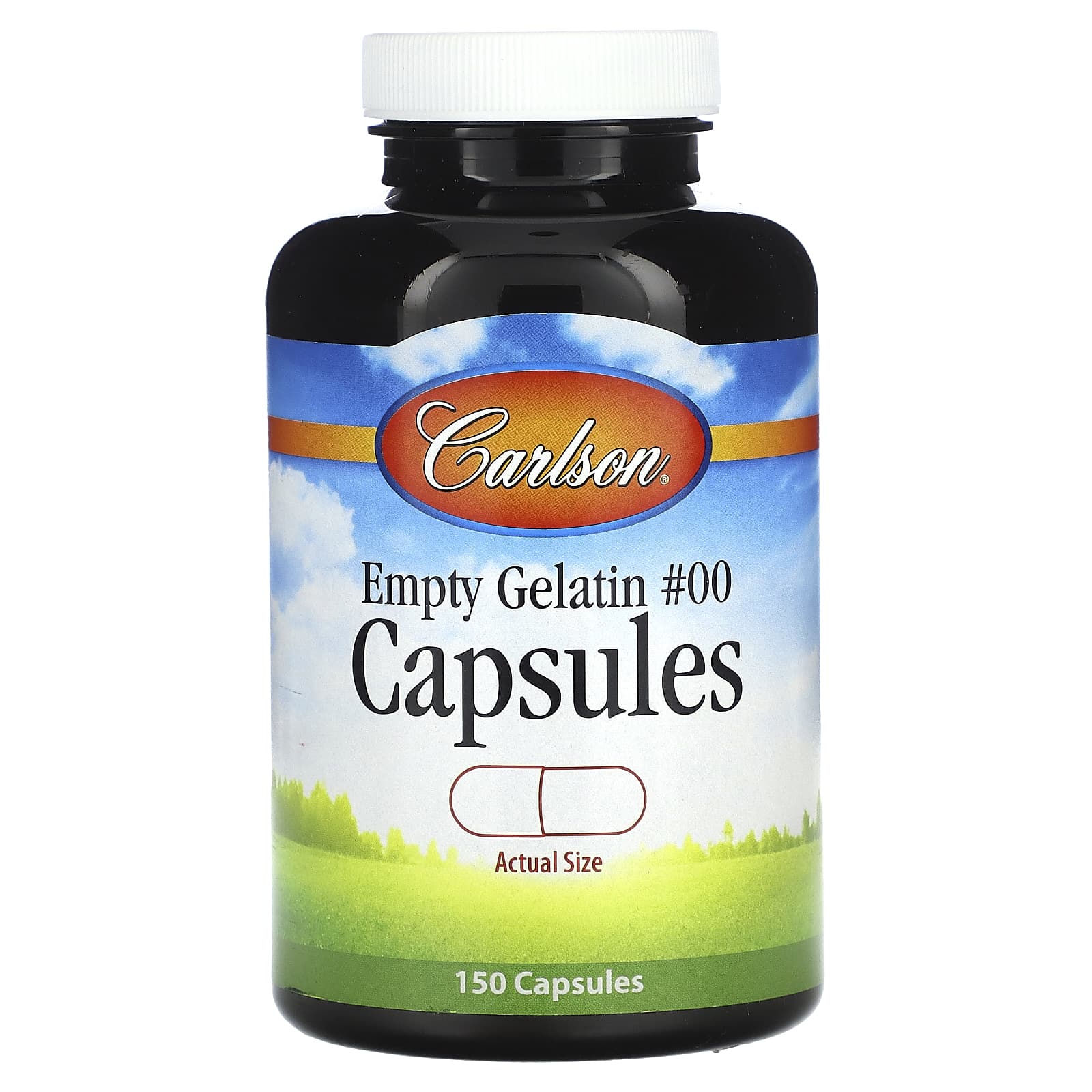Carlson Empty Gelatin Capsules #00, Gluten-Free, 150 Count - Image 1