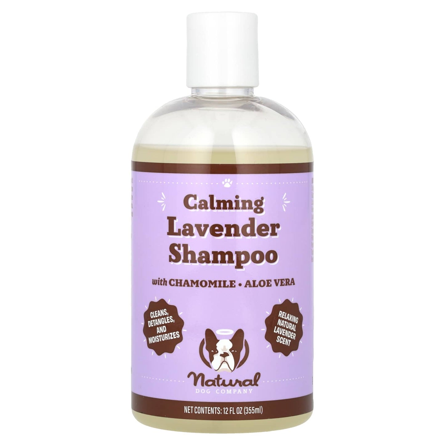 Natural Dog Company, Calming Lavender Shampoo with Chamomile, Aloe Vera, 12 fl oz (355 ml) - Image 1