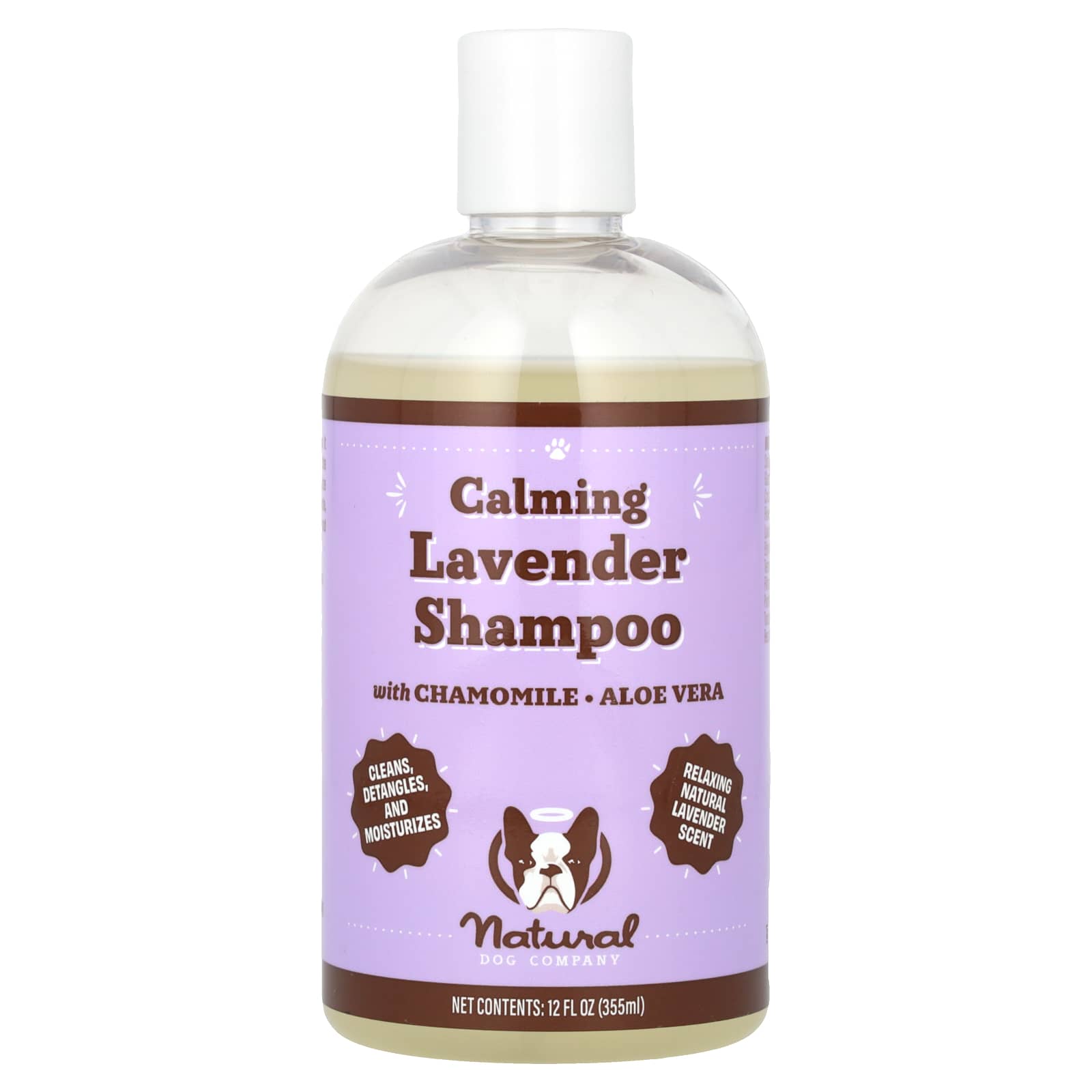 Natural Dog Company, Calming Lavender Shampoo with Chamomile, Aloe Vera, 12 fl oz (355 ml) - Image 1