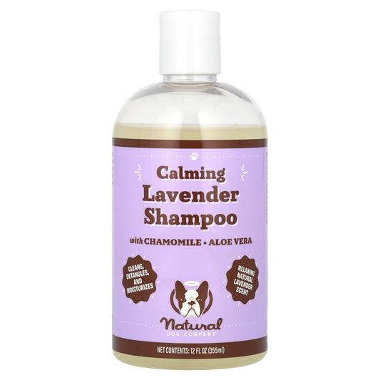 Natural Dog Company, Calming Lavender Shampoo with Chamomile, Aloe Vera, 12 fl oz (355 ml) - Image 1