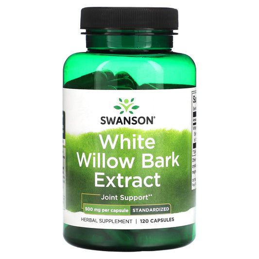 Swanson, White Willow Bark Extract, 500 mg, 120 Capsules - Image 1