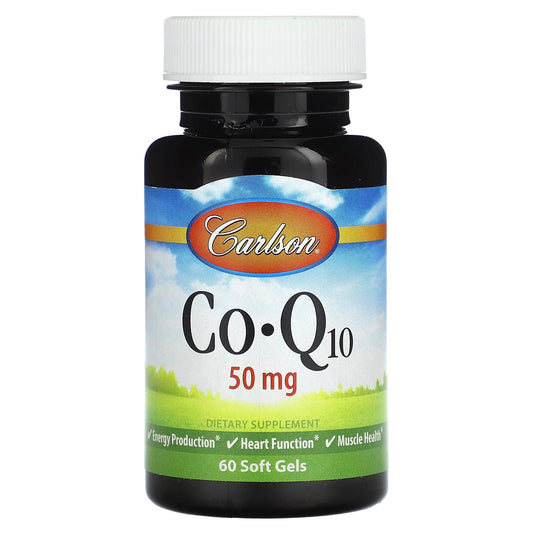 Improve Heart Health with Carlson CoQ10 50mg Soft Gels - Image 1