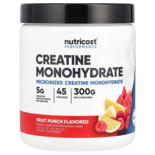 Nutricost, Performance, Creatine Monohydrate, Fruit Punch, 10.7 oz (300 g) - Image 1