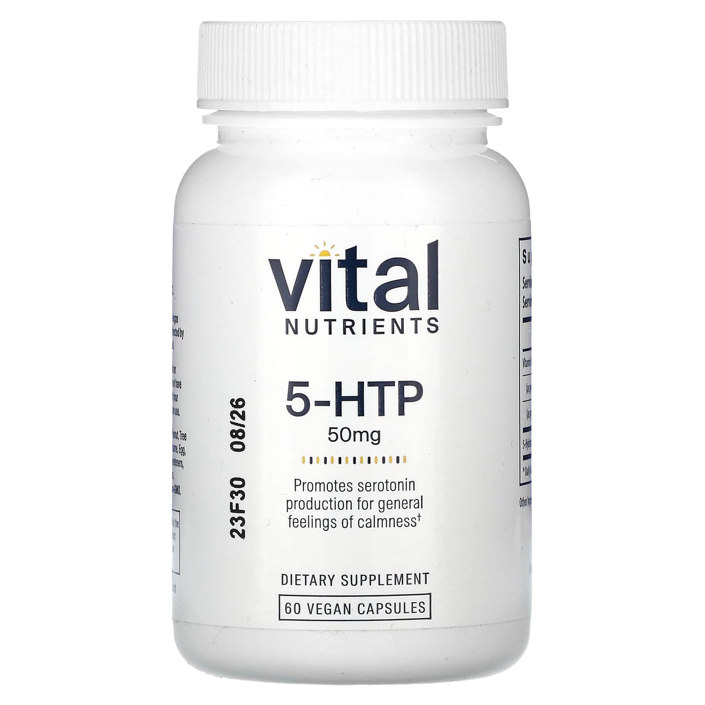 Vital Nutrients, 5-HTP, 50 mg, 60 Vegan Capsules - Image 1