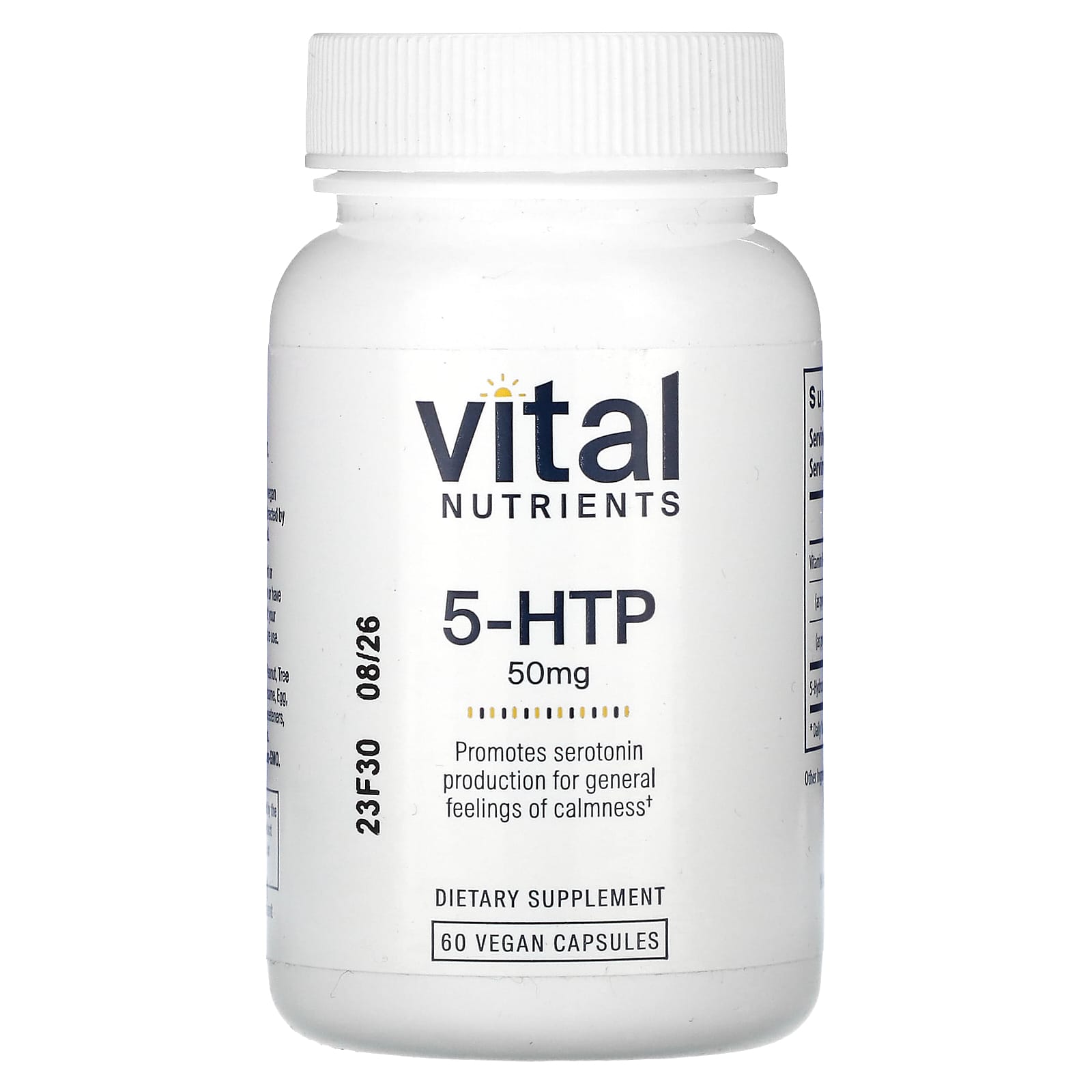 Vital Nutrients, 5-HTP, 50 mg, 60 Vegan Capsules - Image 1