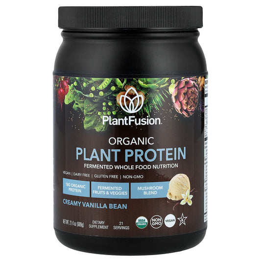 PlantFusion, Organic Plant Protein, Creamy Vanilla Bean, 21.4 oz (609 g) - Image 1