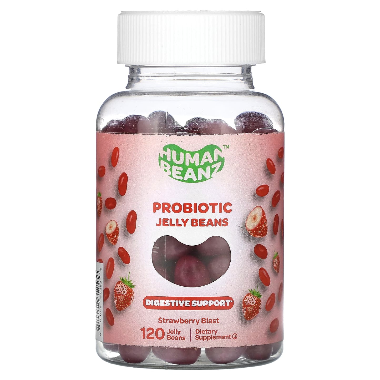 Probiotic Jelly Beans for Adults - Strawberry Blast, 120 Pieces - Image 1
