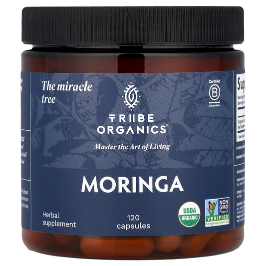 Tribe Organics, Moringa, 120 Capsules (600 mg per Capsule) - Image 1