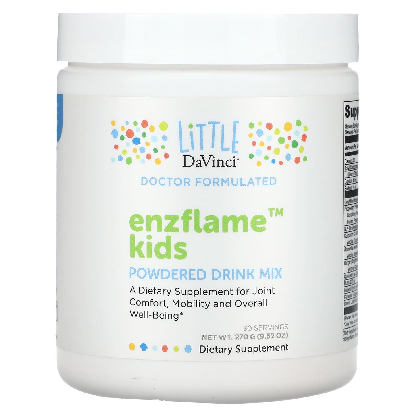 Little DaVinci, Enzflame Kids, Powdered Drink Mix, 9.52 oz (270 g) - Image 1