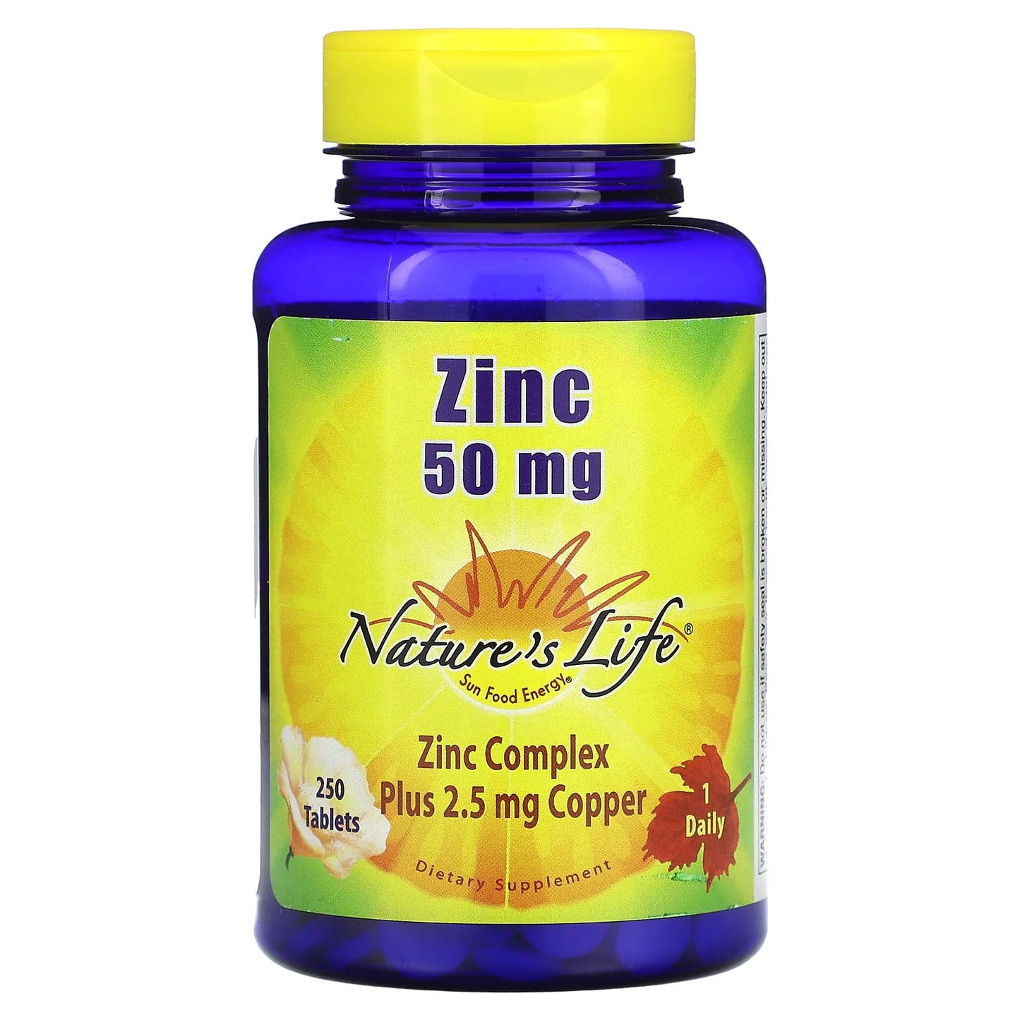 Nature's Life, Zinc, 50 mg, 250 Tablets - Image 1