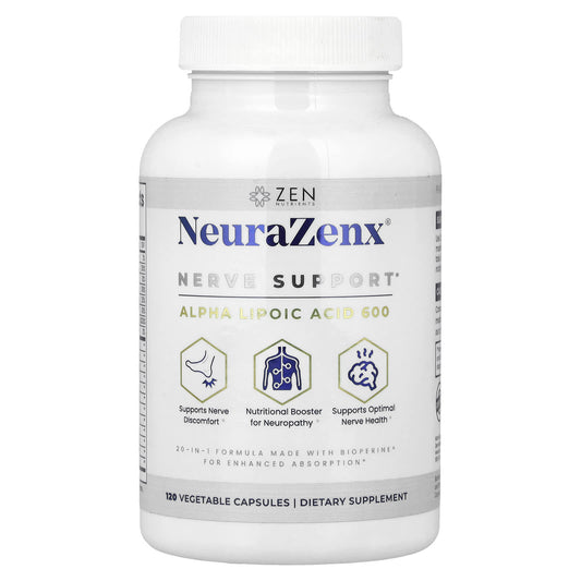 Zen Nutrients, NeuraZenx®, Nerve Support, 120 Vegetable Capsules