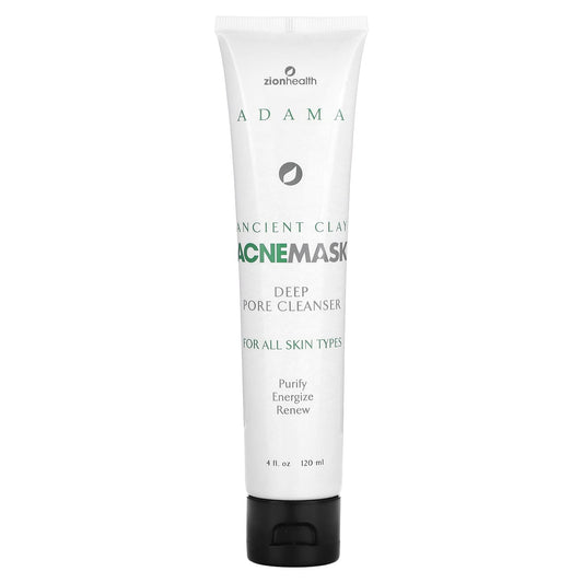 Zion Health, Adama, Ancient Clay AcneMask, Deep Pore Cleanser , 4 fl oz (120 ml) - Image 1