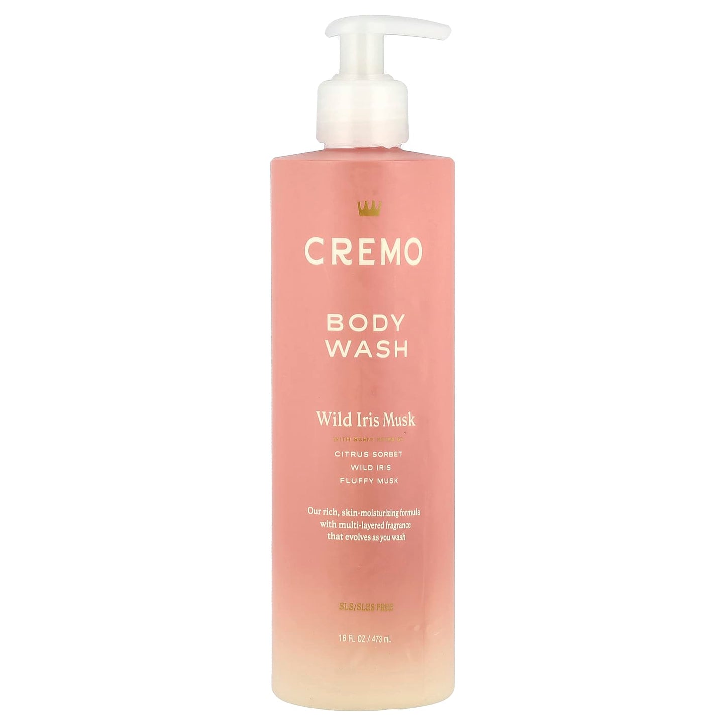 Cremo Wild Iris Musk Body Wash, 16 fl oz, Moisturizing & Fragrant - Image 1