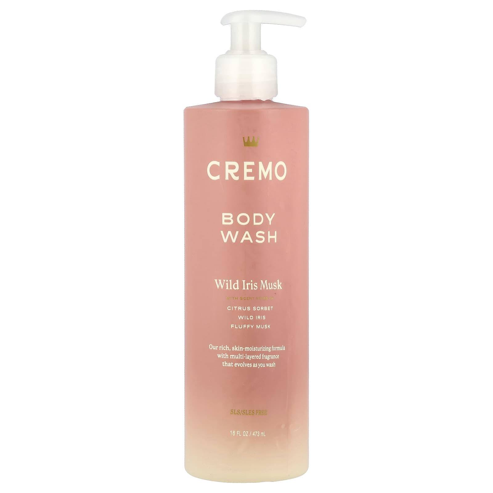 Cremo Wild Iris Musk Body Wash, 16 fl oz, Moisturizing & Fragrant - Image 1