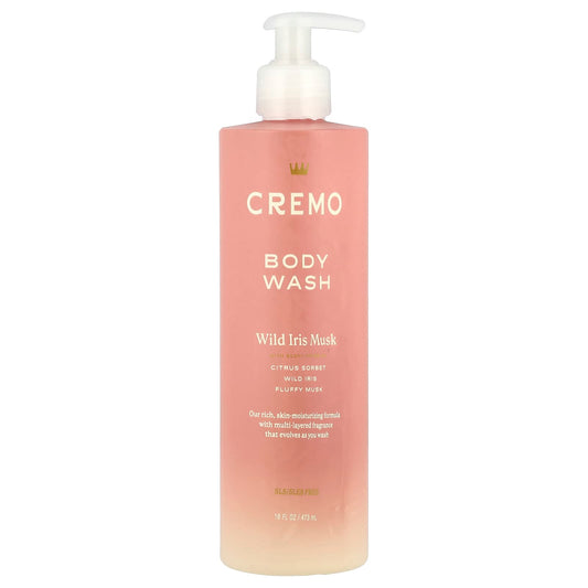 Cremo Wild Iris Musk Body Wash, 16 fl oz, Moisturizing & Fragrant - Image 1