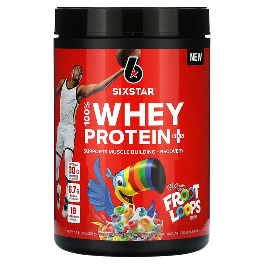 SIXSTAR, 100% Whey Protein Plus, Kellogg's Froot Loops, 1.81 lbs (821 g) - Image 1