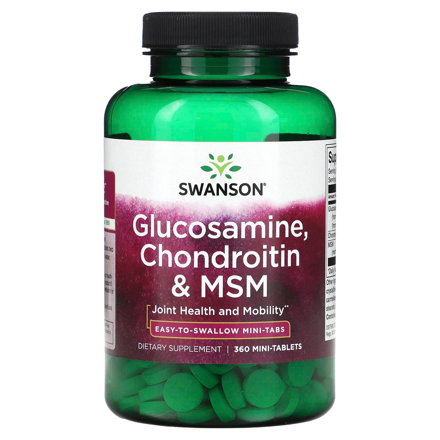 Swanson, Glucosamine, Chondroitin & MSM, 360 Mini Tablets - Image 1