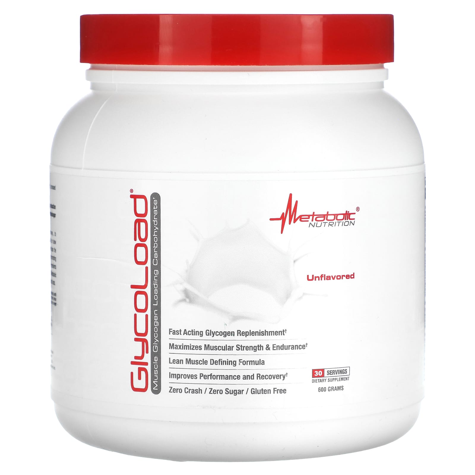 Metabolic Nutrition, GlycoLoad, Unflavored, 600 g - Image 1