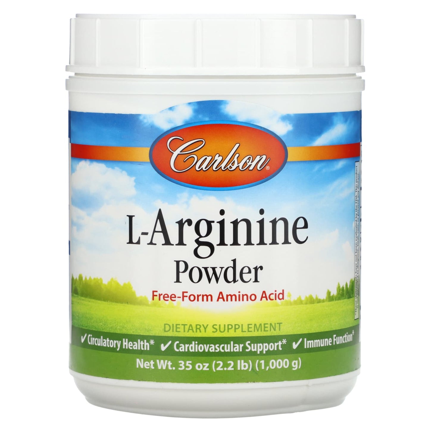 Carlson L-Arginine Powder 2.2 lb - Circulatory & Immune Support - Image 1