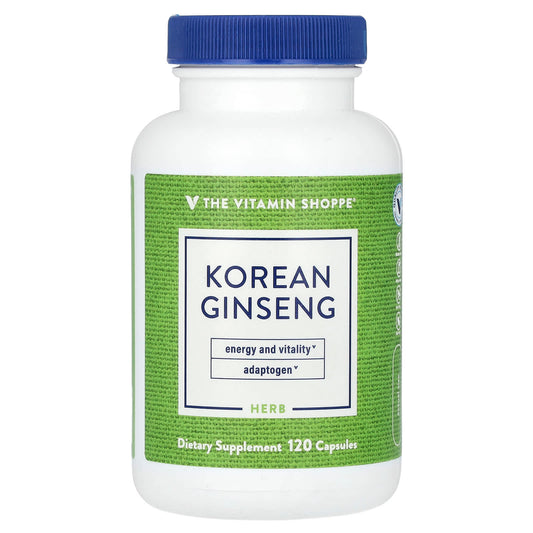 The Vitamin Shoppe, Korean Ginseng, 120 Capsules (648 mg per Capsule) - Image 1